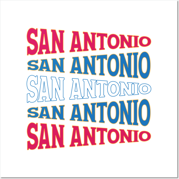 TEXT ART USA SAN ANTONIO Wall Art by LAVA-ROMA-NOVA